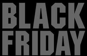 black friday in large block letters