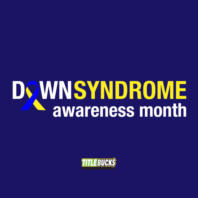 blue and yellow down syndrome awareness ribbon